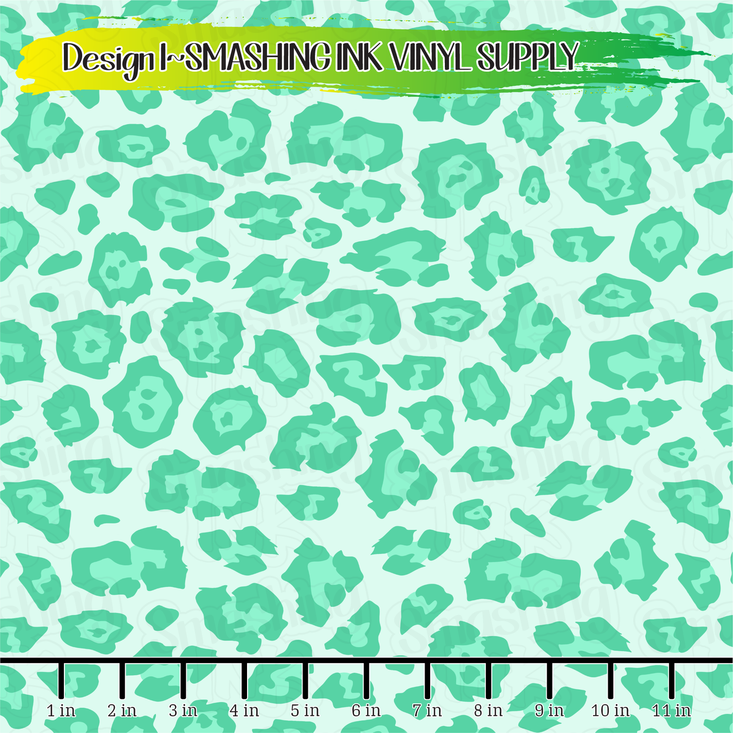 Mint Cheetah ★ Pattern Vinyl | Faux Leather | Sublimation (TAT 3 BUS DAYS)