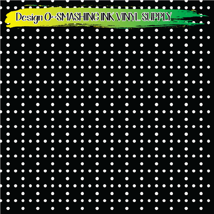 Black White Dots ★ Pattern Vinyl | Faux Leather | Sublimation (TAT 3 BUS DAYS)
