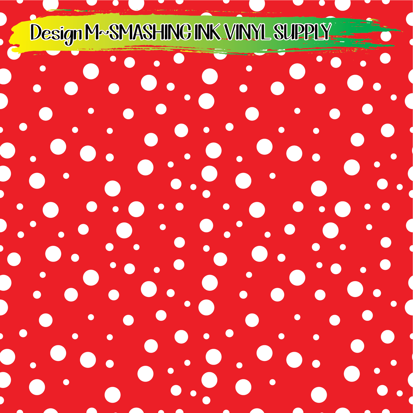 Red white polka dot ★ Laser Safe Adhesive Film (TAT 3 BUS DAYS)