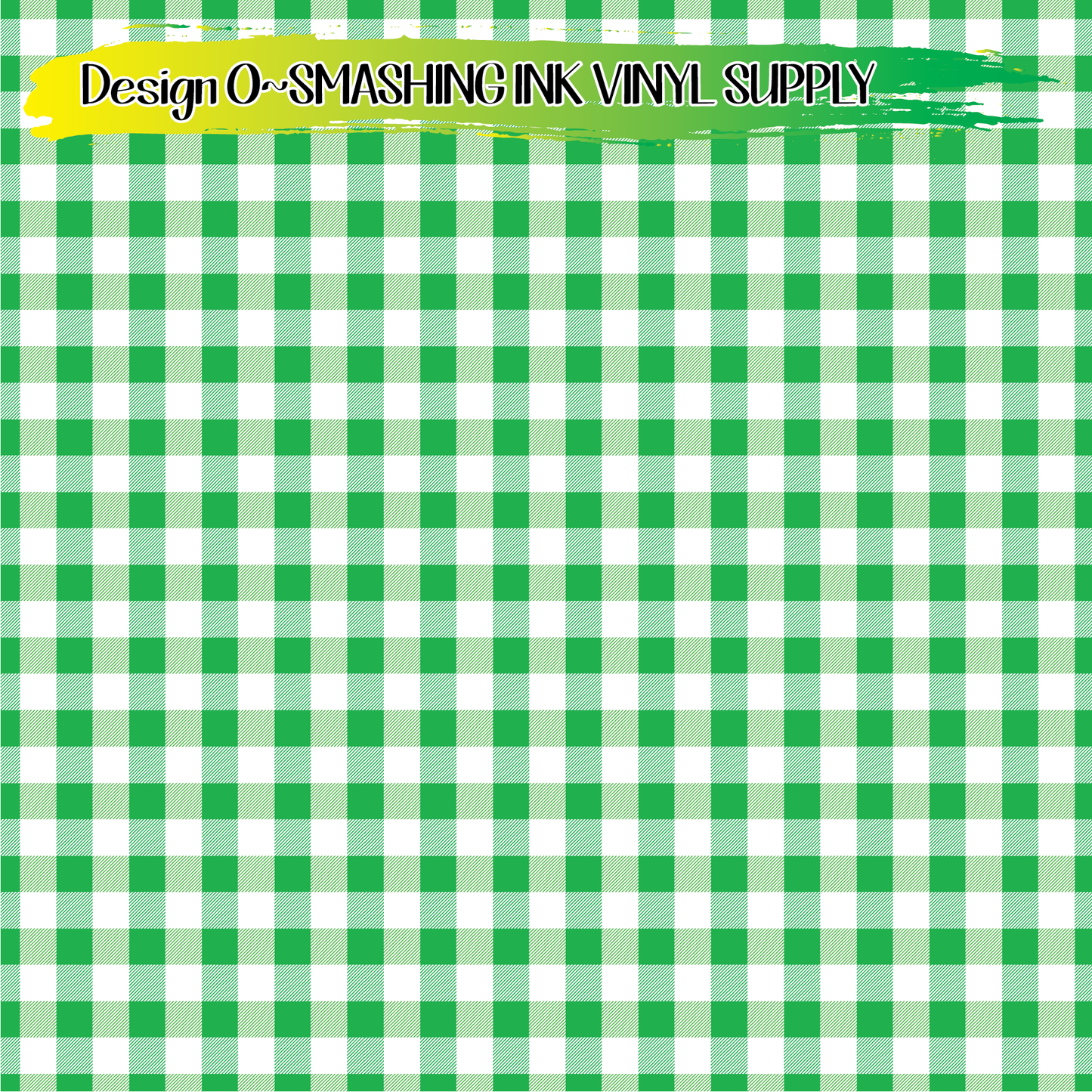 Green White Gingham ★ Laser Safe Adhesive Film (TAT 3 BUS DAYS)