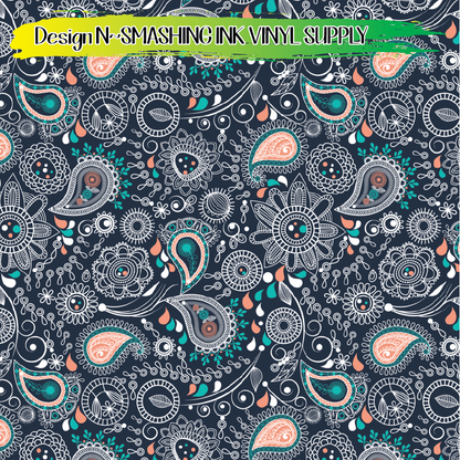 Whimsical Paisley ★ Laser Safe Adhesive Film (TAT 3 BUS DAYS)