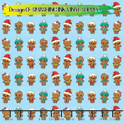 Gingerbread Cookies ★ Pattern Vinyl | Faux Leather | Sublimation (TAT 3 BUS DAYS)