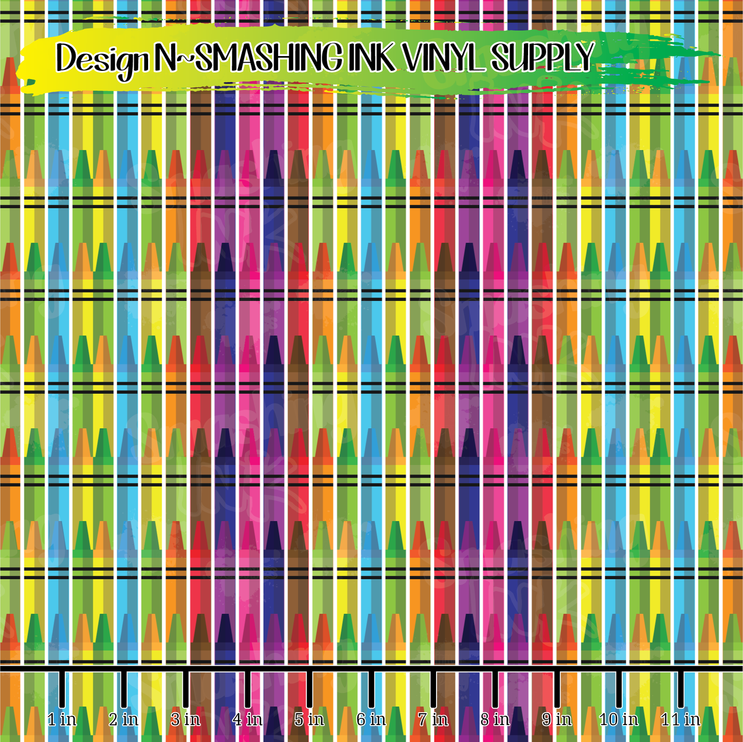 School Crayons ★ Pattern Vinyl | Faux Leather | Sublimation (TAT 3 BUS DAYS)