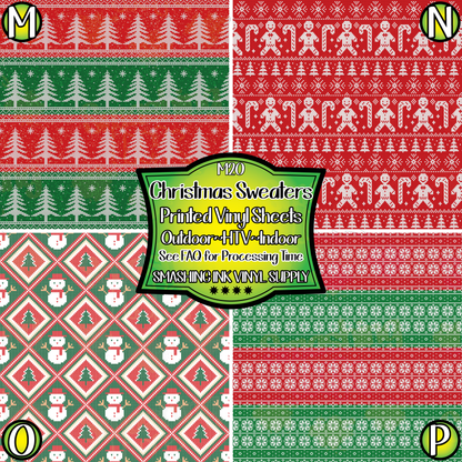 Christmas Sweaters ★ Laser Safe Adhesive Film (TAT 3 BUS DAYS)