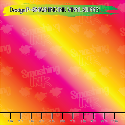 Pink Yellow Orange Ombre ★ Pattern Vinyl | Faux Leather | Sublimation (TAT 3 BUS DAYS)