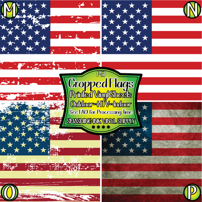 Cropped American Flag ★ Pattern Vinyl | Faux Leather | Sublimation (TAT 3 BUS DAYS)