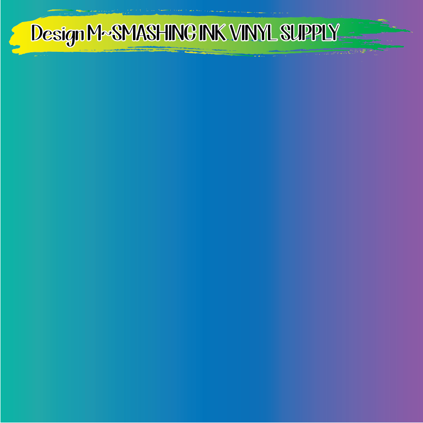 Teal Blue Purple Ombre ★ Pattern Vinyl | Faux Leather | Sublimation (TAT 3 BUS DAYS)