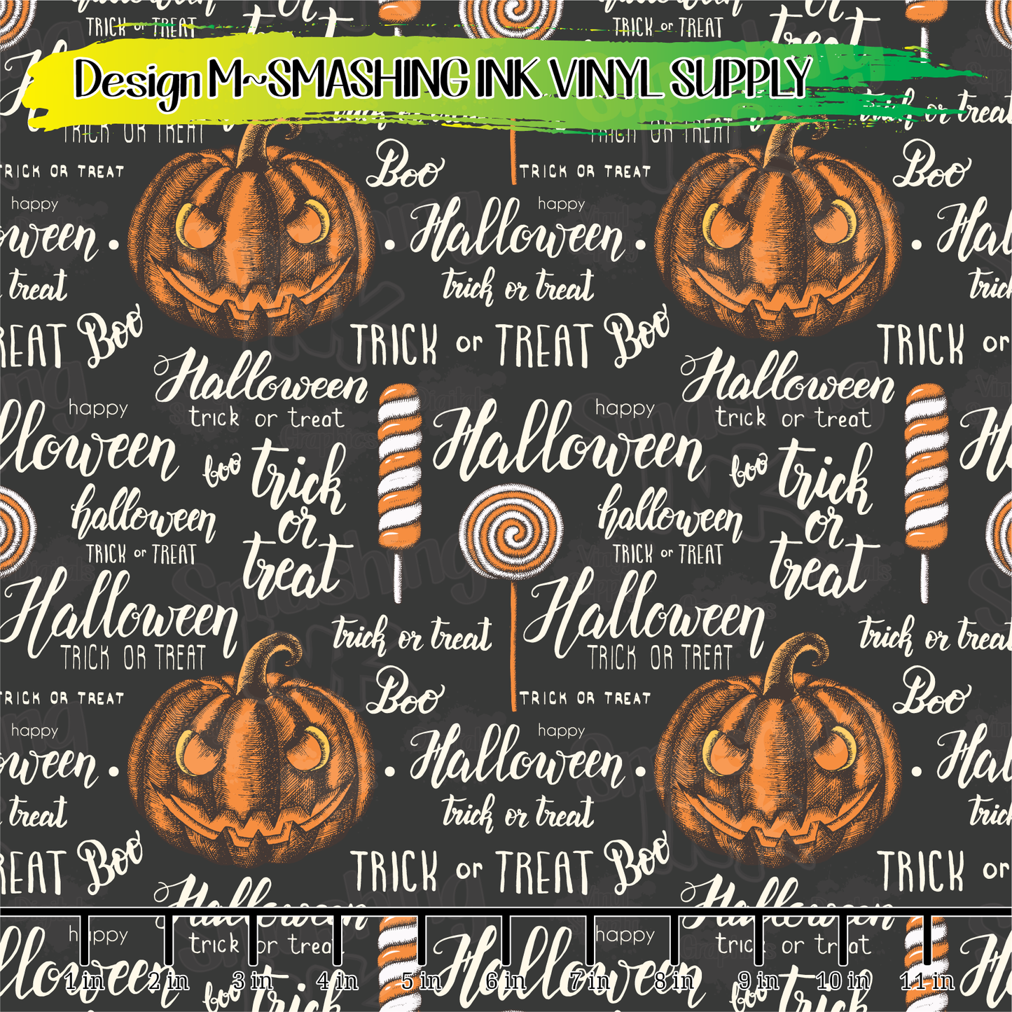 Halloween Words ★ Pattern Vinyl | Faux Leather | Sublimation (TAT 3 BUS DAYS)