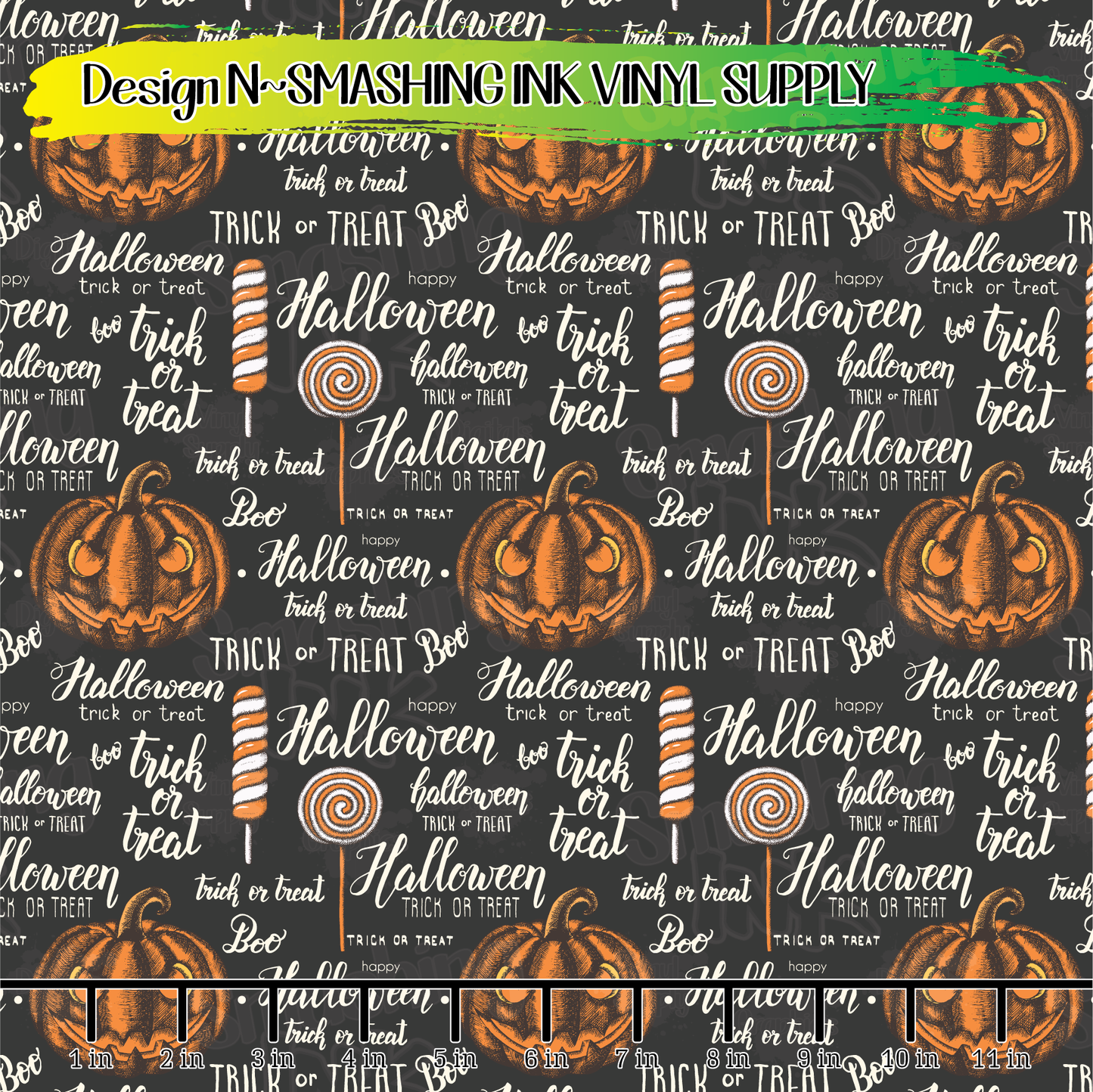 Halloween Words ★ Pattern Vinyl | Faux Leather | Sublimation (TAT 3 BUS DAYS)