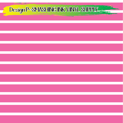 Pink White Stripes ★ Laser Safe Adhesive Film (TAT 3 BUS DAYS)