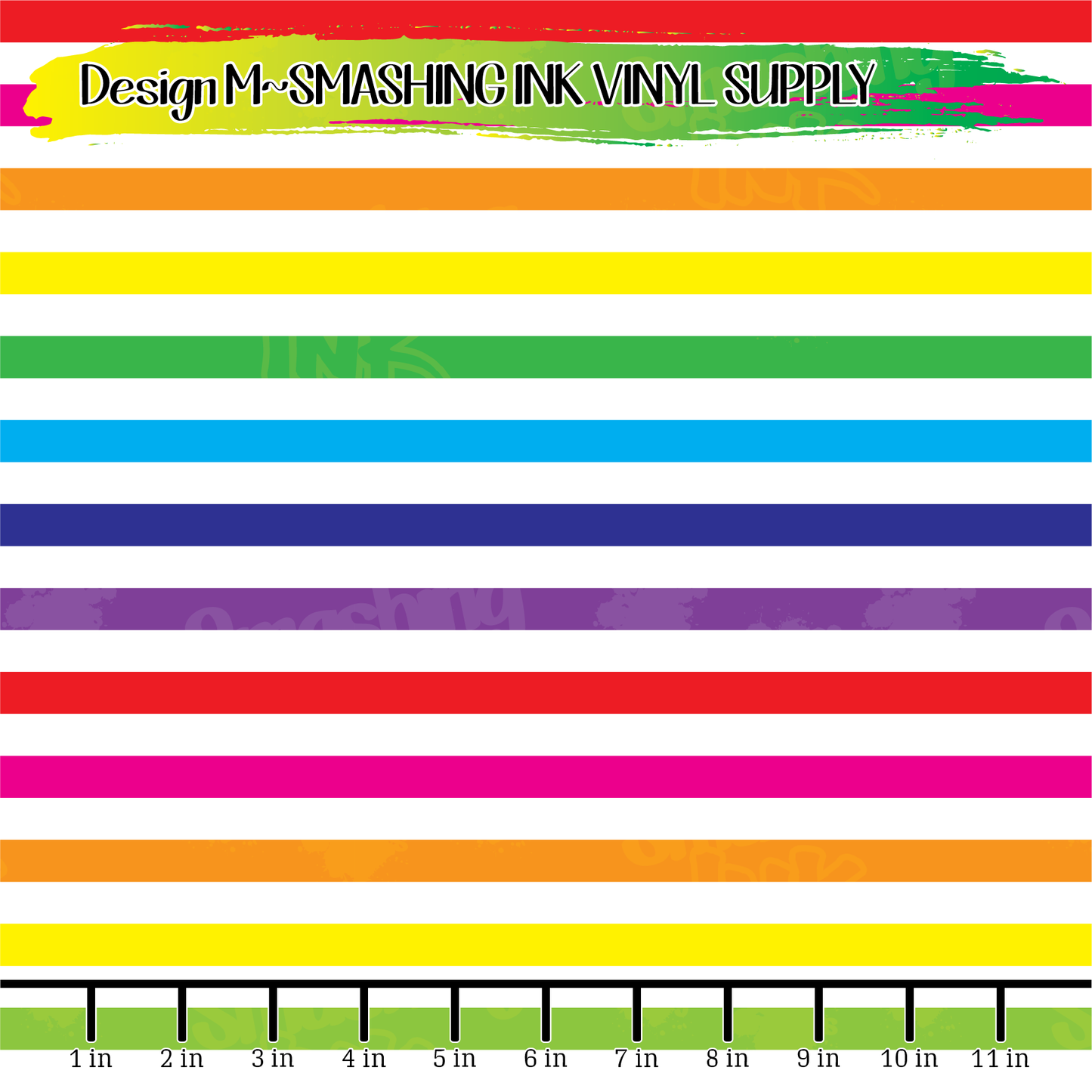 Rainbow Stripes ★ Laser Safe Adhesive Film (TAT 3 BUS DAYS)