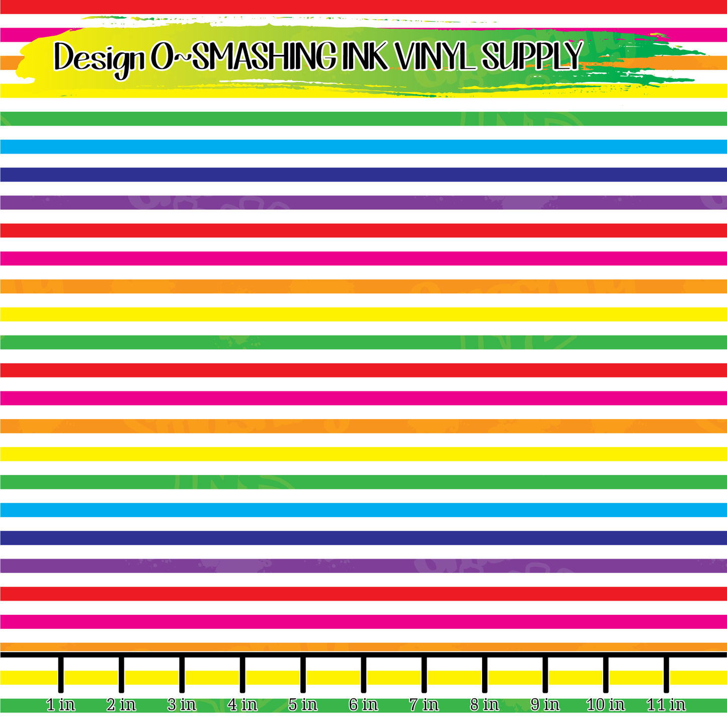 Rainbow Stripes ★ Laser Safe Adhesive Film (TAT 3 BUS DAYS)