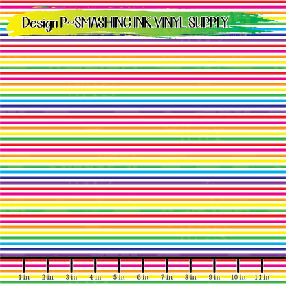 Rainbow Stripes ★ Laser Safe Adhesive Film (TAT 3 BUS DAYS)