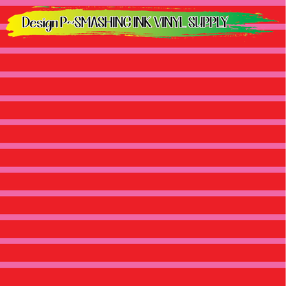 Pink Red Stripes ★ Laser Safe Adhesive Film (TAT 3 BUS DAYS)