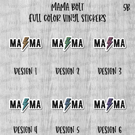 Mama Bolt - Full Color Vinyl Stickers (SHIPS IN 3-7 BUS DAYS)