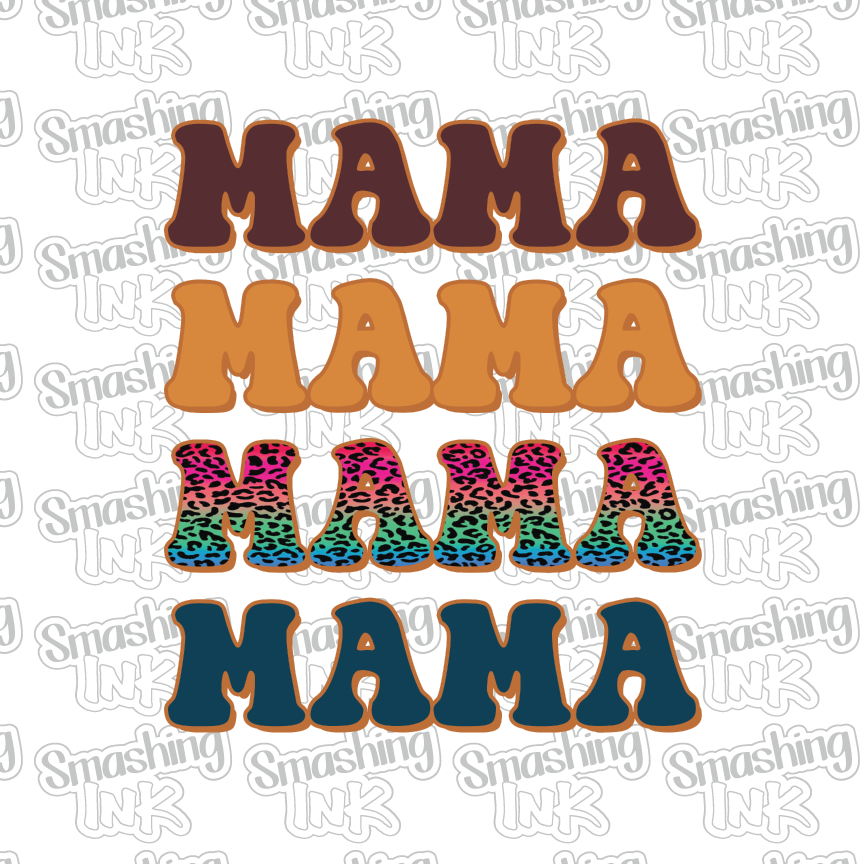 Mama Mama Mama 3 - Heat Transfer | DTF | Sublimation (TAT 3 BUS DAYS) [5K-3HTV]