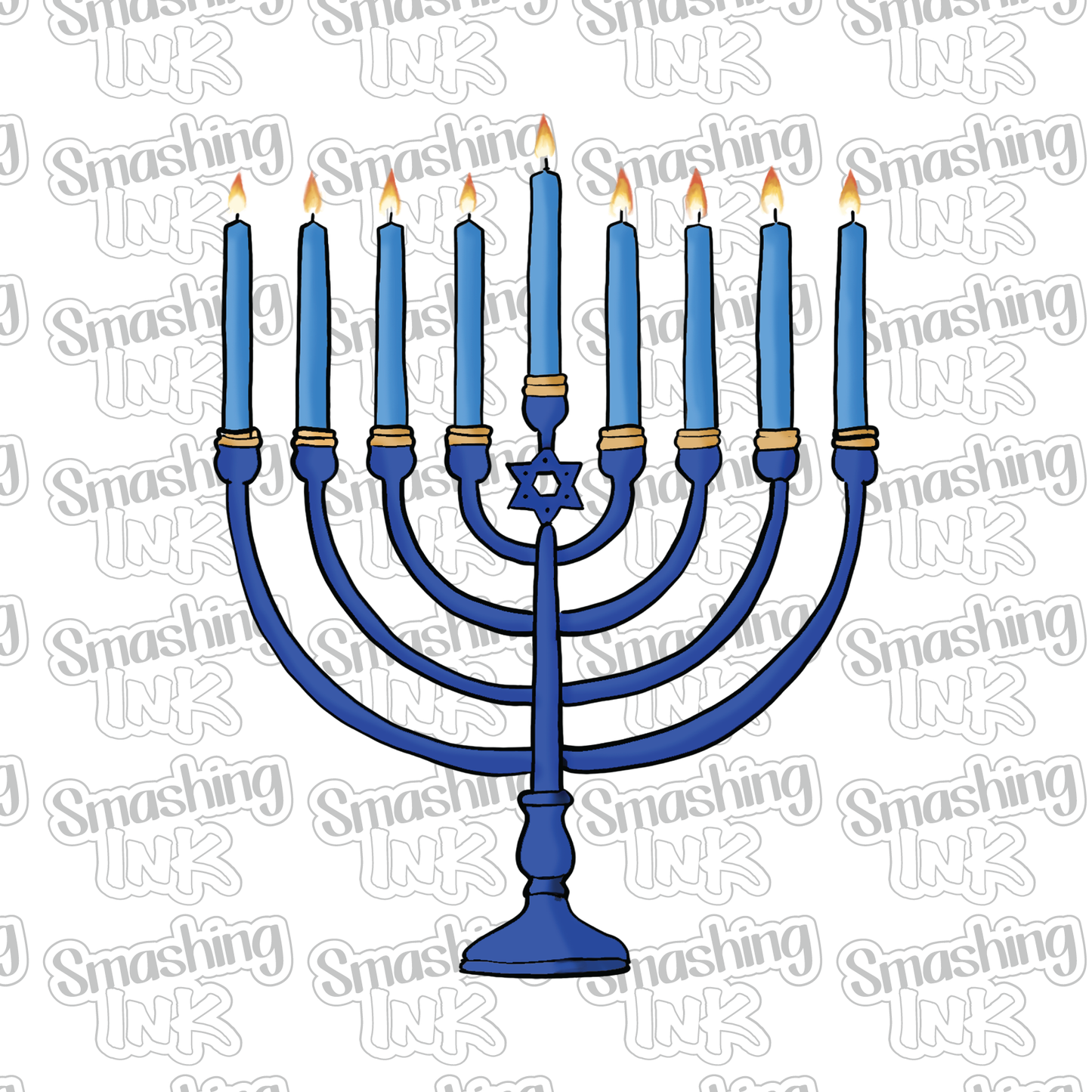 Menorah Candles - Heat Transfer | DTF | Sublimation (TAT 3 BUS DAYS) [4Q-2HTV]