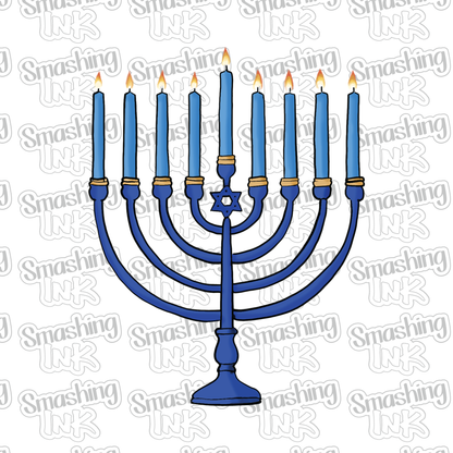 Menorah Candles - Heat Transfer | DTF | Sublimation (TAT 3 BUS DAYS) [4Q-2HTV]