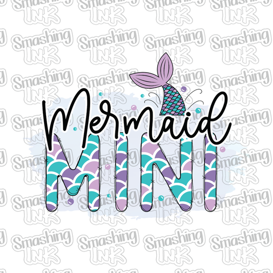 Mermaid Mini - Heat Transfer | DTF | Sublimation (TAT 3 BUS DAYS) [6D-8HTV]