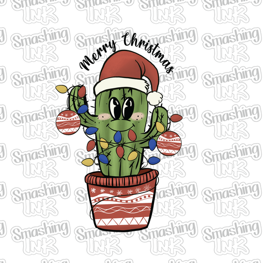 Merry Christmas Cactus - Heat Transfer | DTF | Sublimation (TAT 3 BUS DAYS) [4G40-2HTV]