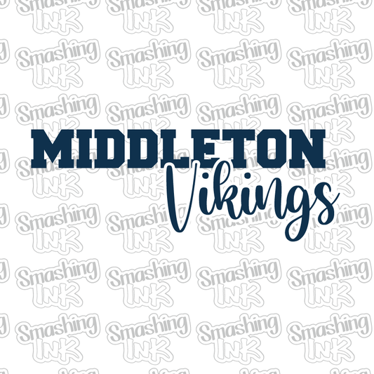 Middleton Vikings - Heat Transfer | DTF | Sublimation (TAT 3 BUS DAYS) [11H-3HTV]