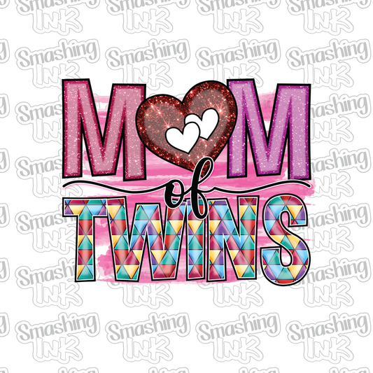 Mom of Twins - Heat Transfer | DTF | Sublimation (TAT 3 BUS DAYS) [4N28-2HTV]
