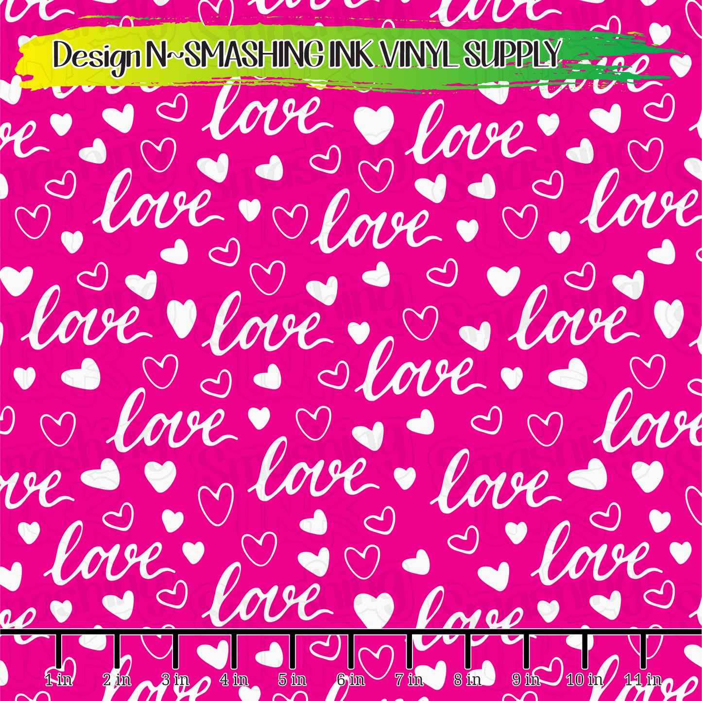 Love Hearts ★ Pattern Vinyl | Faux Leather | Sublimation (TAT 3 BUS DAYS)