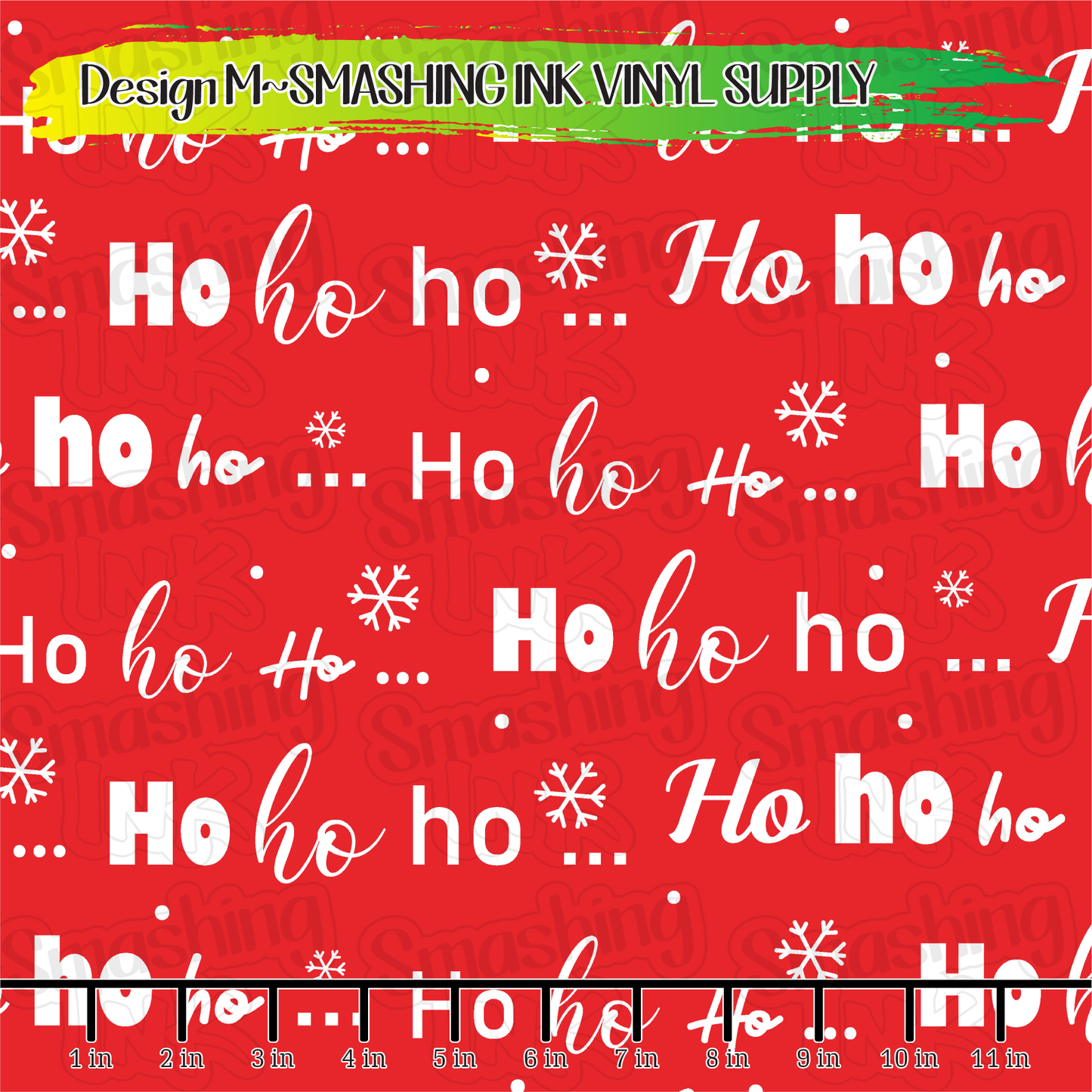 Ho Ho Ho ★ Pattern Vinyl | Faux Leather | Sublimation (TAT 3 BUS DAYS)