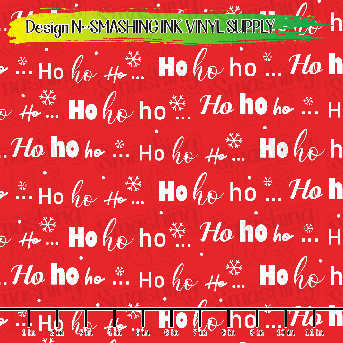 Ho Ho Ho ★ Pattern Vinyl | Faux Leather | Sublimation (TAT 3 BUS DAYS)