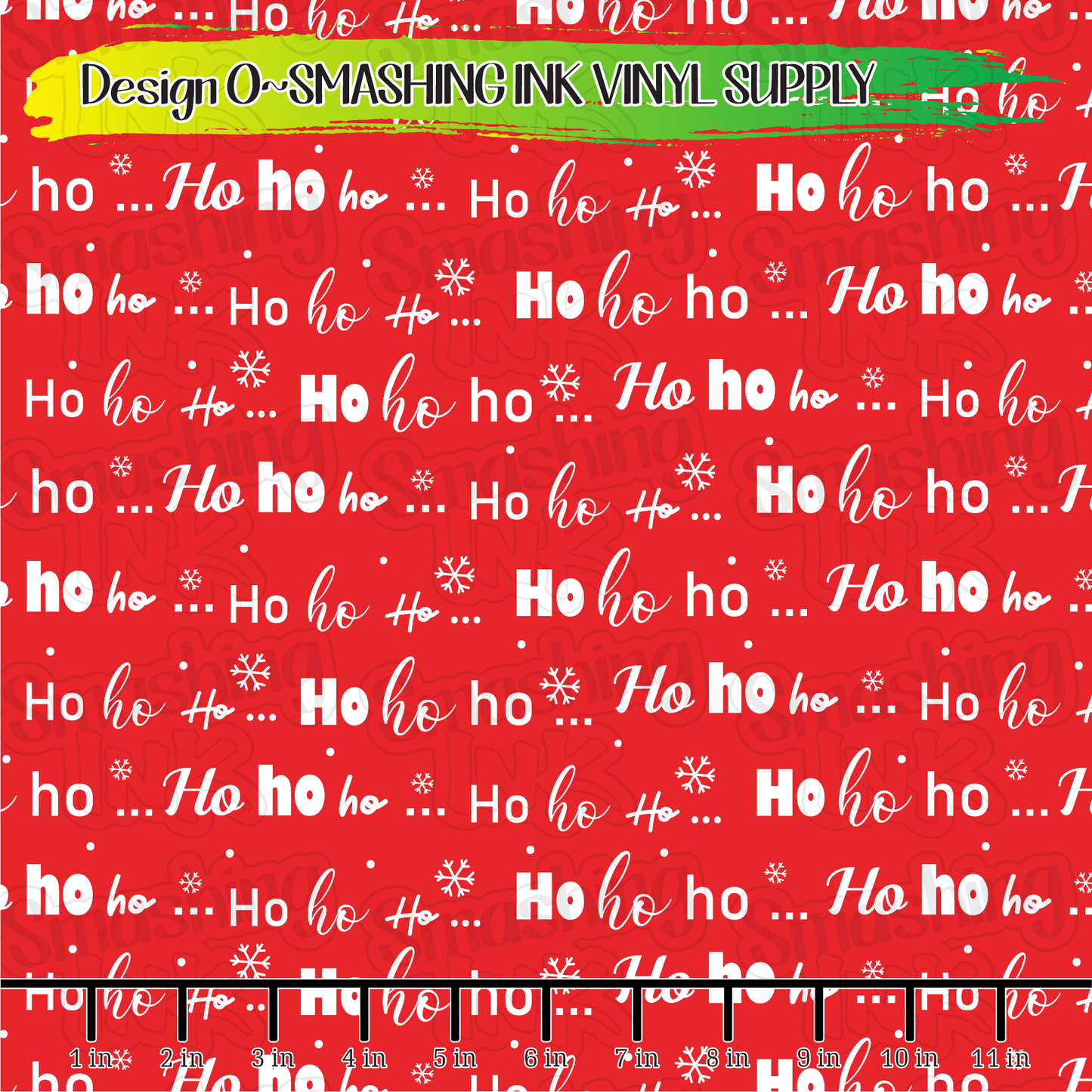 Ho Ho Ho ★ Pattern Vinyl | Faux Leather | Sublimation (TAT 3 BUS DAYS)