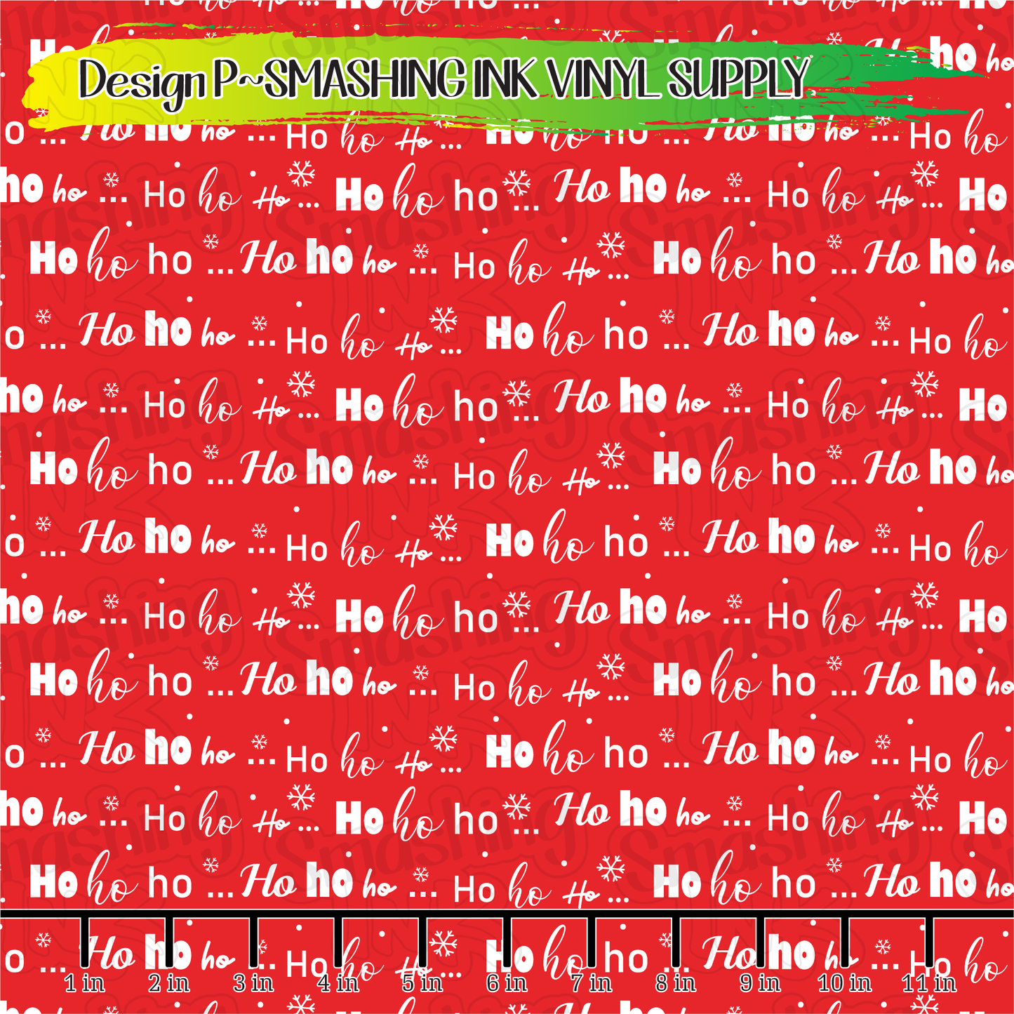 Ho Ho Ho ★ Pattern Vinyl | Faux Leather | Sublimation (TAT 3 BUS DAYS)