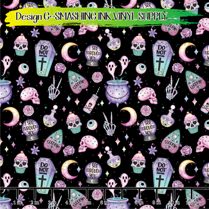 Pastel Goth ★ Pattern Vinyl | Faux Leather | Sublimation (TAT 3 BUS DAYS)