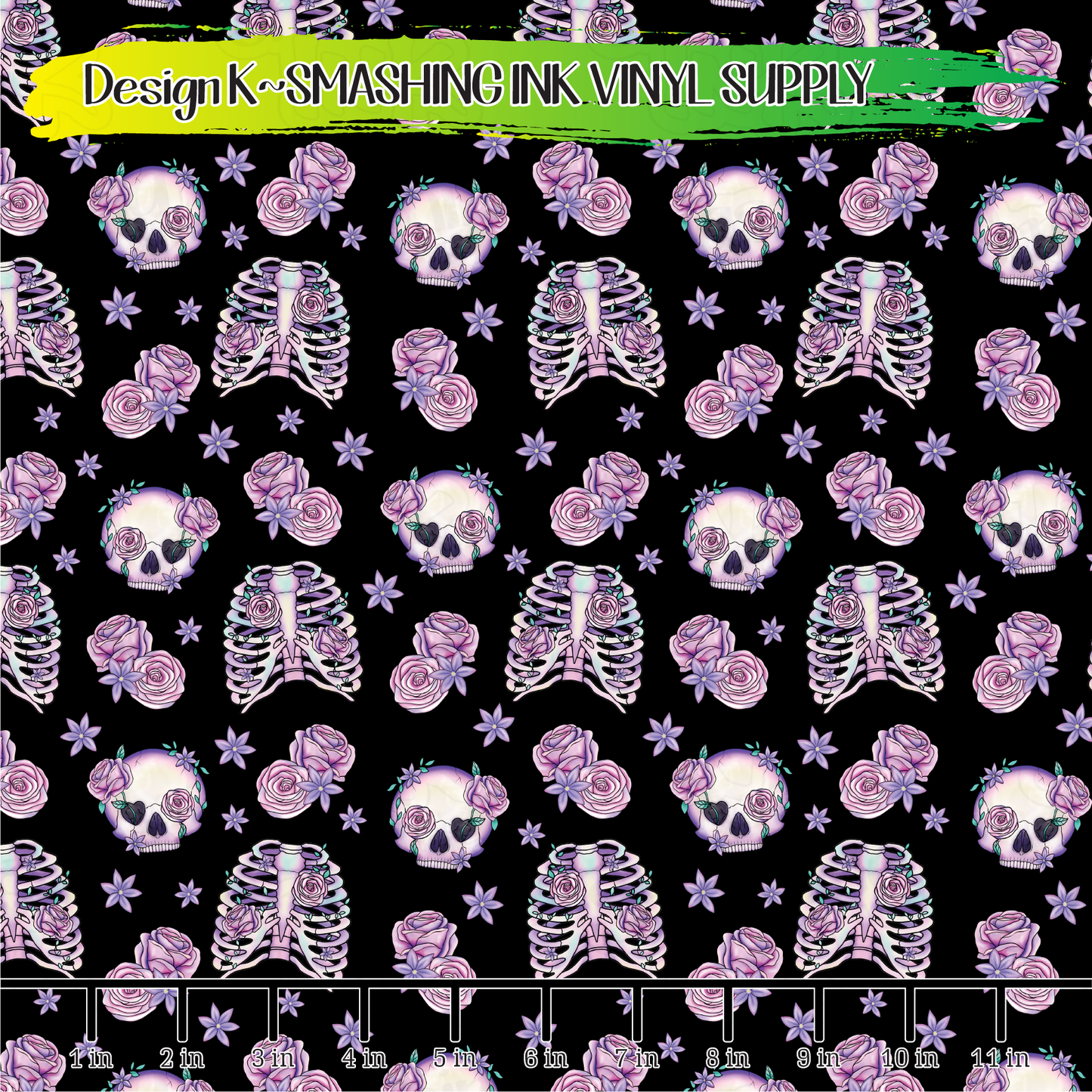 Pastel Skeletons ★ Pattern Vinyl | Faux Leather | Sublimation (TAT 3 BUS DAYS)