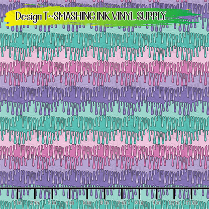 Pastel Drips ★ Pattern Vinyl | Faux Leather | Sublimation (TAT 3 BUS DAYS)