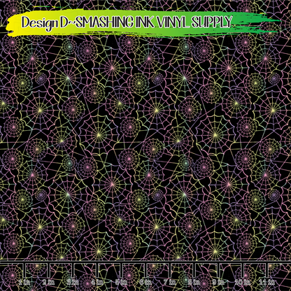 Pastel Spider Webs ★ Pattern Vinyl | Faux Leather | Sublimation (TAT 3 BUS DAYS)