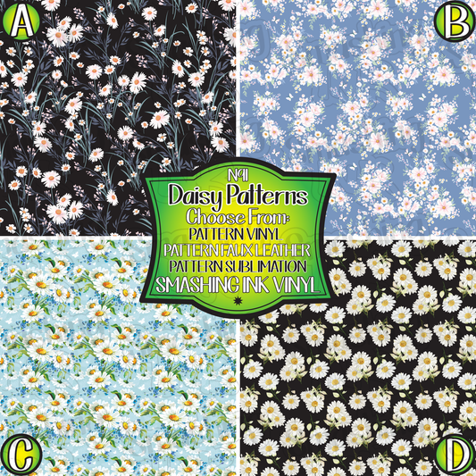 Daisy Patterns - Laser Safe Adhesive Film (TAT 3 BUS DAYS)