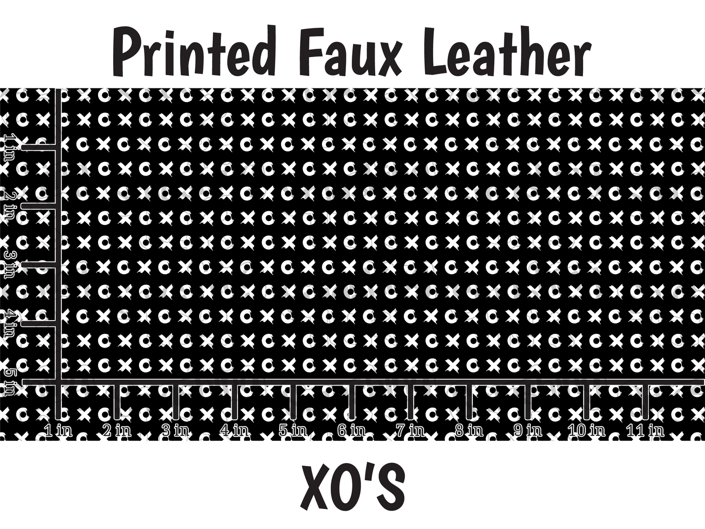 XO'S- Faux Leather Sheet (SHIPS IN 3 BUS DAYS)