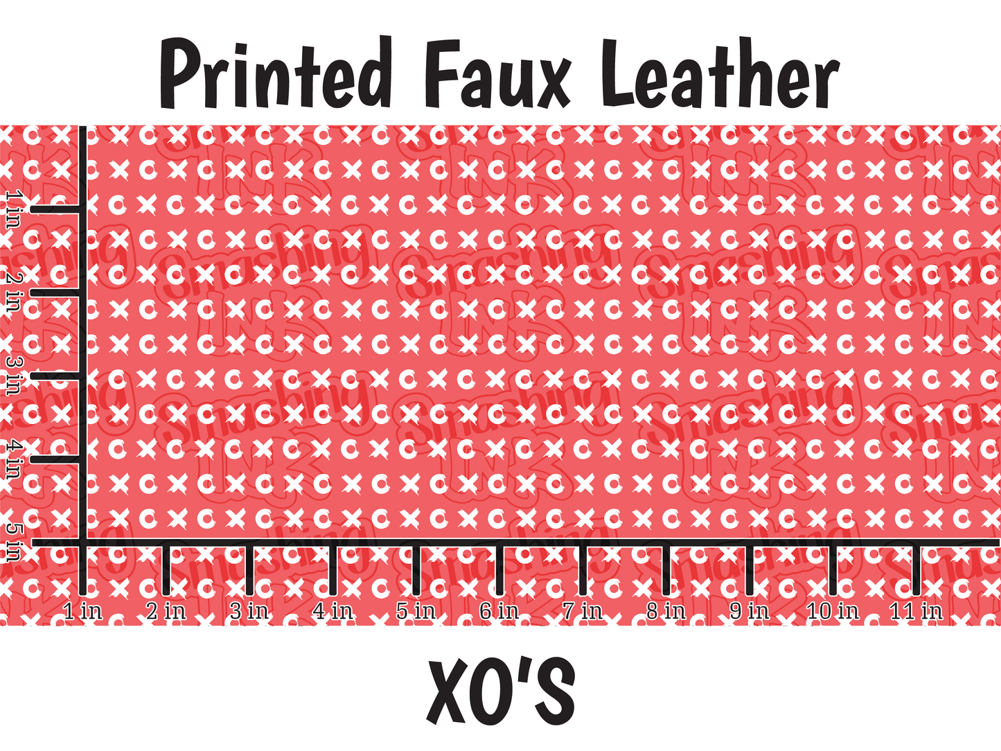XO'S - Faux Leather Sheet (SHIPS IN 3 BUS DAYS)