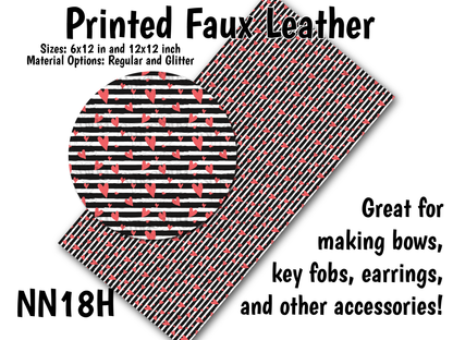 Heart Pattern - Faux Leather Sheet (SHIPS IN 3 BUS DAYS)