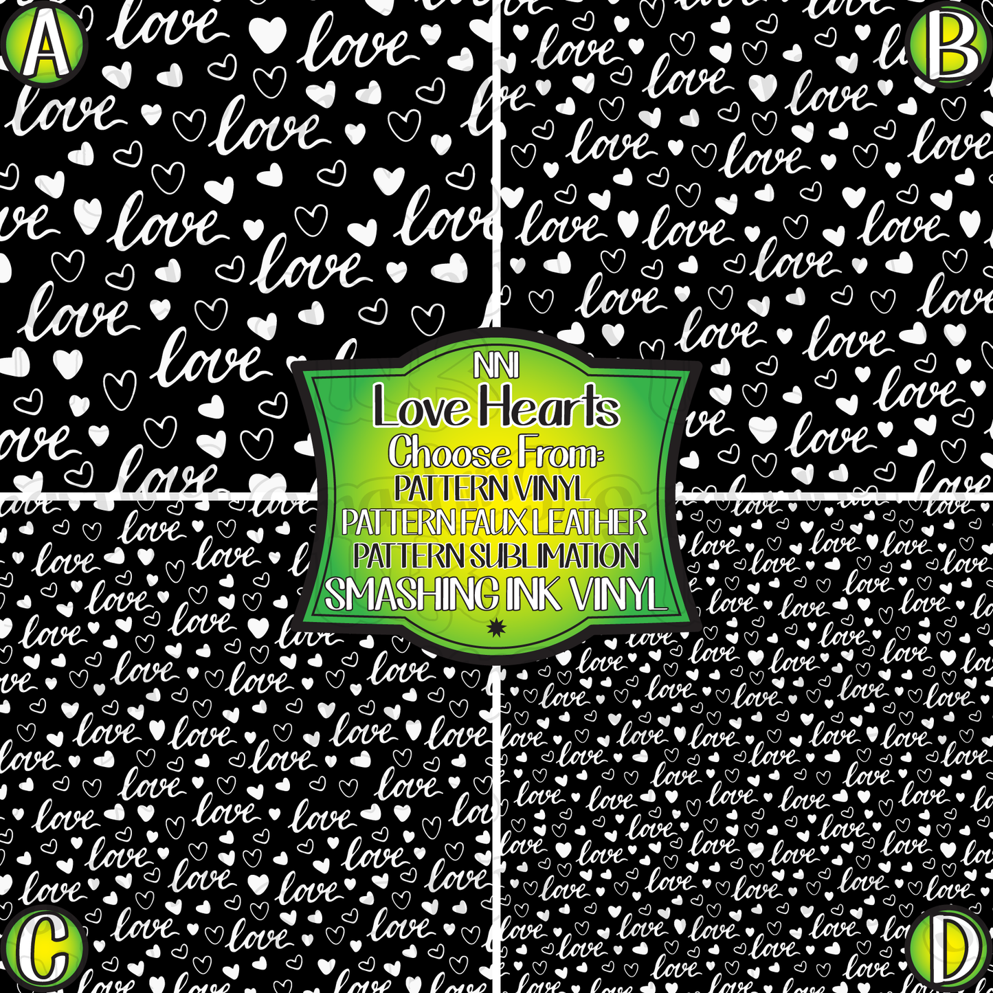 Love Hearts ★ Laser Safe Adhesive Film (TAT 3 BUS DAYS)