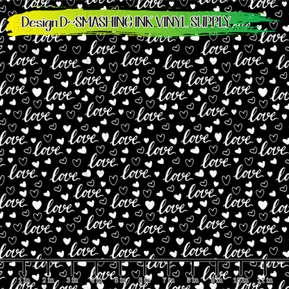 Love Hearts ★ Pattern Vinyl | Faux Leather | Sublimation (TAT 3 BUS DAYS)