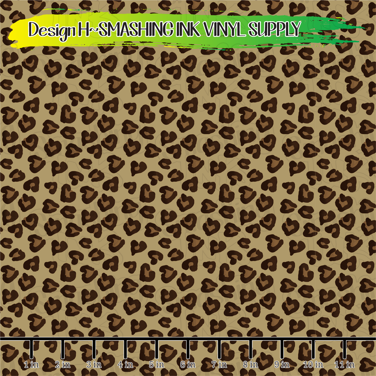 Leopard Hearts ★ Laser Safe Adhesive Film (TAT 3 BUS DAYS)