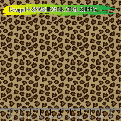 Leopard Hearts ★ Laser Safe Adhesive Film (TAT 3 BUS DAYS)