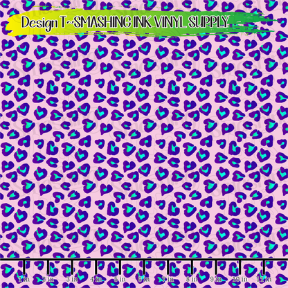 Leopard Hearts ★ Pattern Vinyl | Faux Leather | Sublimation (TAT 3 BUS DAYS)