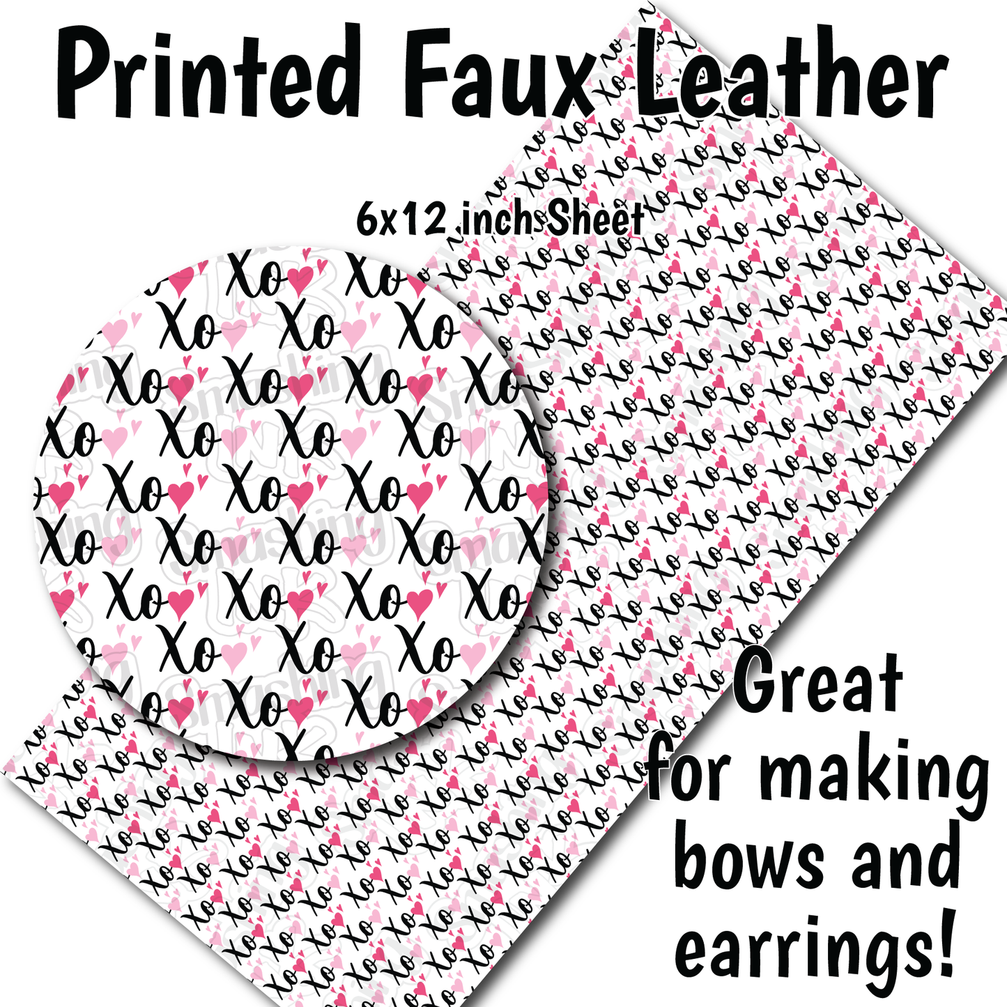 XOXO - Faux Leather Sheet (SHIPS IN 3 BUS DAYS)