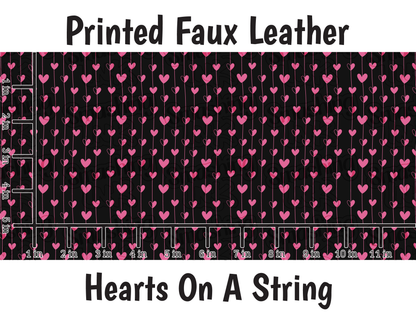 Hearts on s String - Faux Leather Sheet (SHIPS IN 3 BUS DAYS)