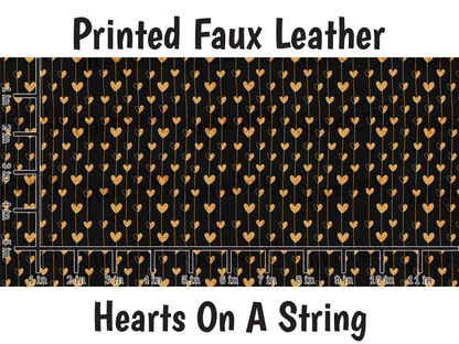 Hearts on a String - Faux Leather Sheet (SHIPS IN 3 BUS DAYS)