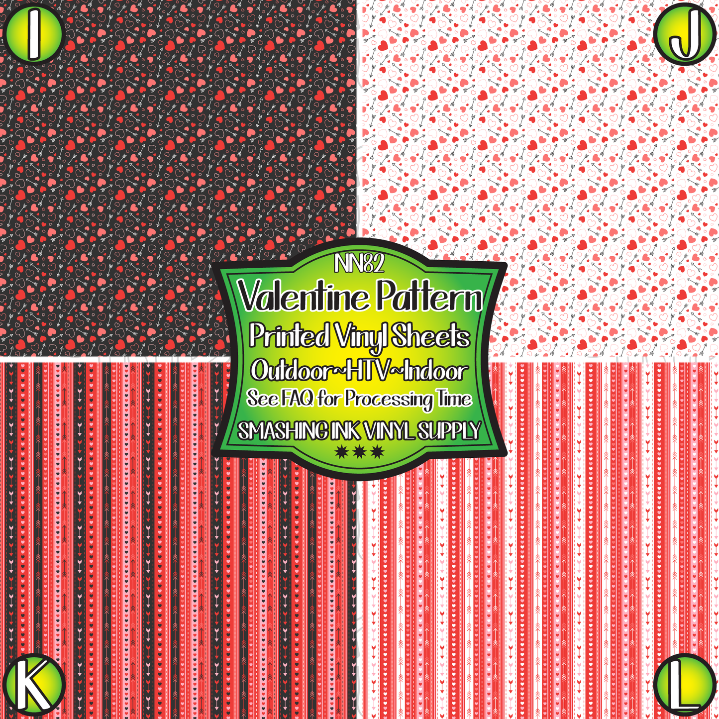 Valentine Pattern ★ Pattern Vinyl | Faux Leather | Sublimation (TAT 3 BUS DAYS)