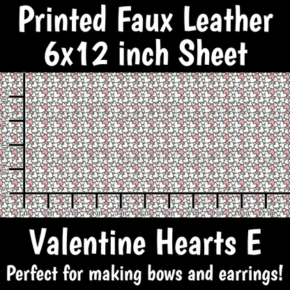 Valentine Hearts E - Faux Leather Sheet (SHIPS IN 3 BUS DAYS)