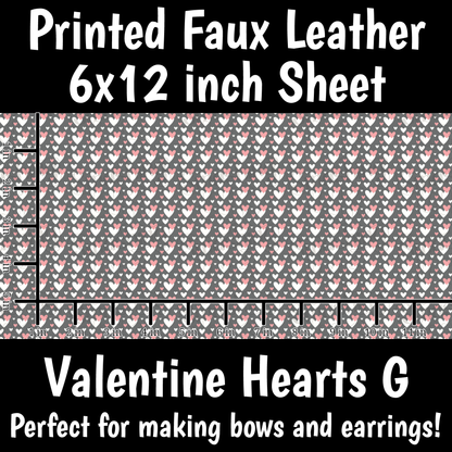 Valentine Hearts G - Faux Leather Sheet (SHIPS IN 3 BUS DAYS)